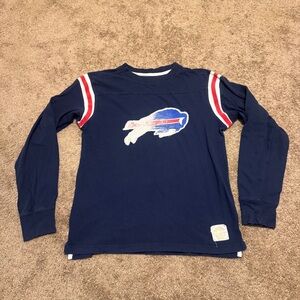 Buffalo Bills Retro Sport Shirt Adult Medium Blue Pullover Long Sleeve NFL Logo